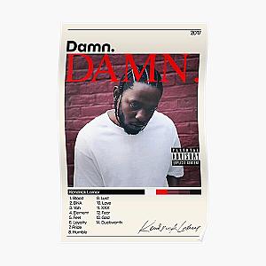 Kendrick Lamar Poster | Damn Poster | Kendrick Lamar  Damn Tracklist | Album Cover Poster | Poster Print | Wall Art | Home Decor Poster RB1312