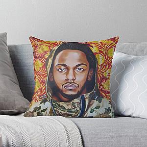 Kendrick Lamar Floral Portrait Painting Throw Pillow RB1312